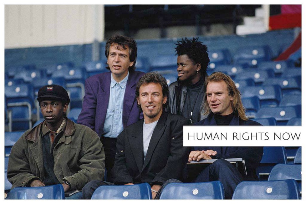 La tournée mondiale d'Amnesty international 'Human Rights now' 1988