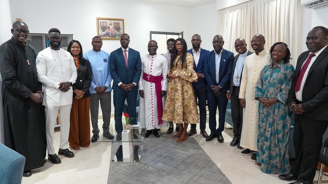 À la veille de Popenguine, le Premier ministre Ousmane Sonko reçu par l'Archevêque de Dakar, Mgr André Guèye