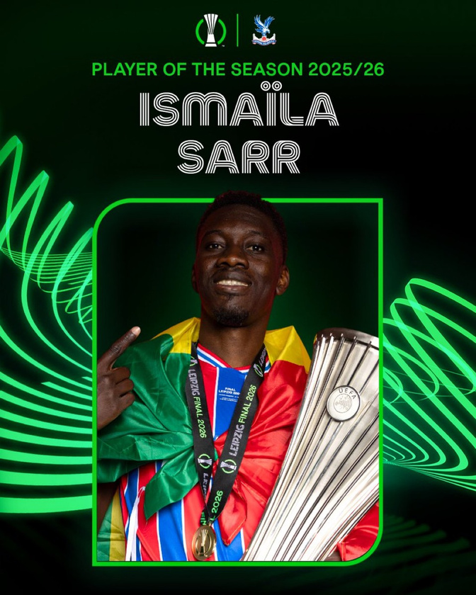 Ligue Europa Conférence : Ismaïla Sarr sacré meilleur joueur de la saison après un parcours exceptionnel
