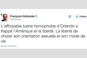Hollande publie puis efface un tweet sur « le droit de choisir » son orientation sexuelle