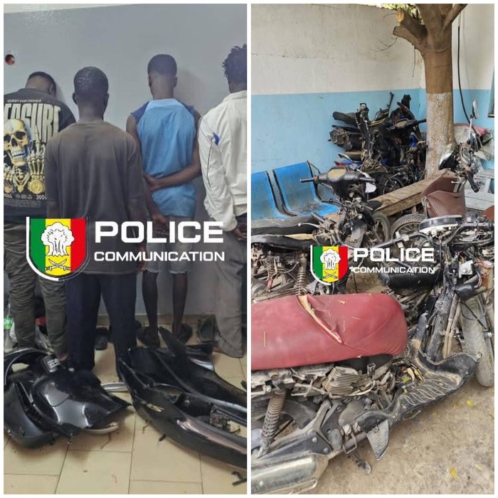 D’une moto volée retrouvée à une vaste filière de recel : six arrestations à Guinaw Rail