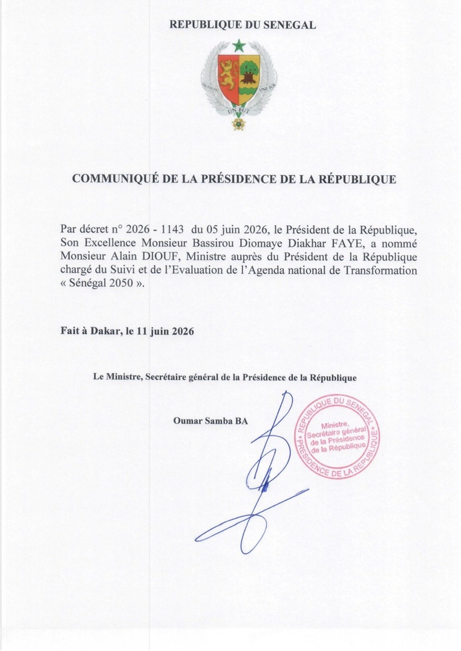 Sénégal 2050 : Alain Diouf nommé pour piloter le suivi des réformes et des résultats