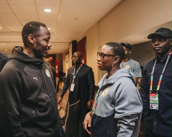 Coupe du Monde 2026 : Djirèye Clotilde Coly rend visite aux Lions du Sénégal dans le New Jersey