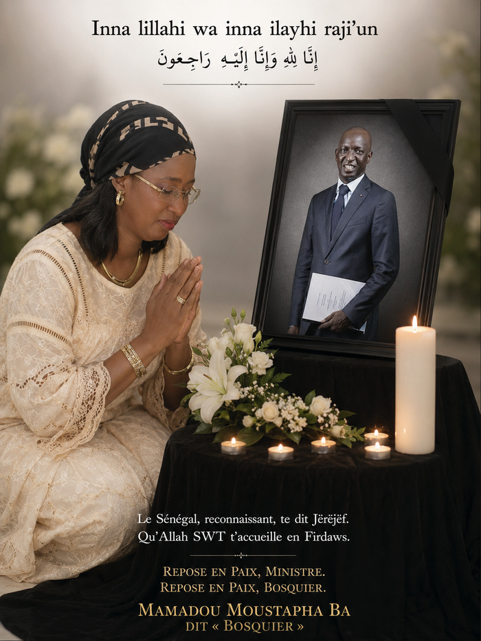 Inna lillahi wa inna ilayhi raji'un. C’est à Allah que nous appartenons et c’est à Lui que nous retournons ( Sokhba Amy MBACKÉ - Ex DAGE MAESE )