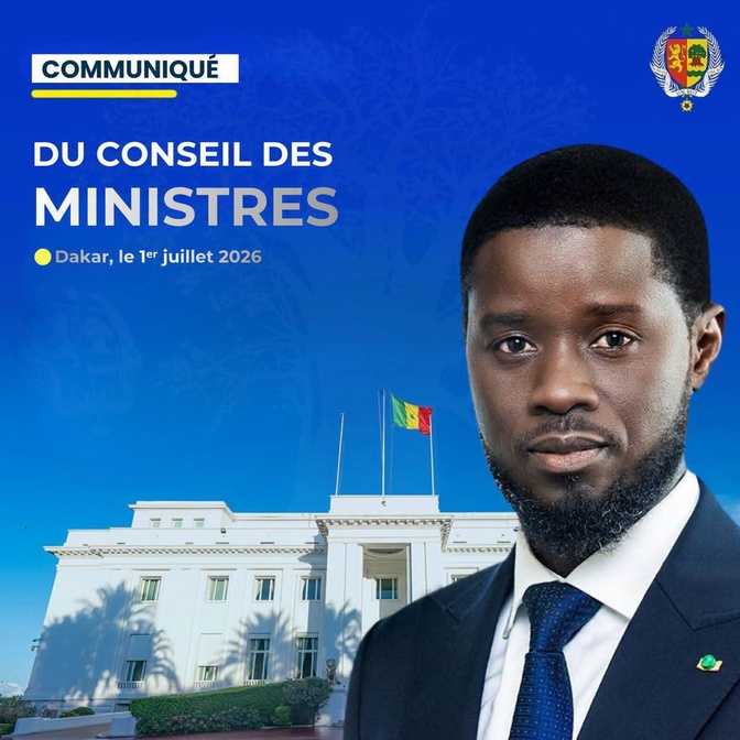 COMMUNIQUE DU CONSEIL DES MINISTRES DU 1er JUILLET 2026