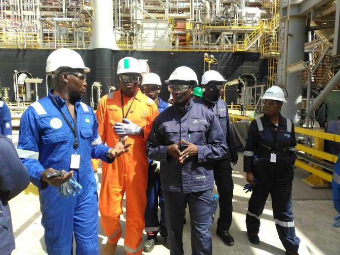 Énergie : le ministre El Hadji Abdourahmane Diouf en visite sur le site gazier Grand Tortue Ahmeyim