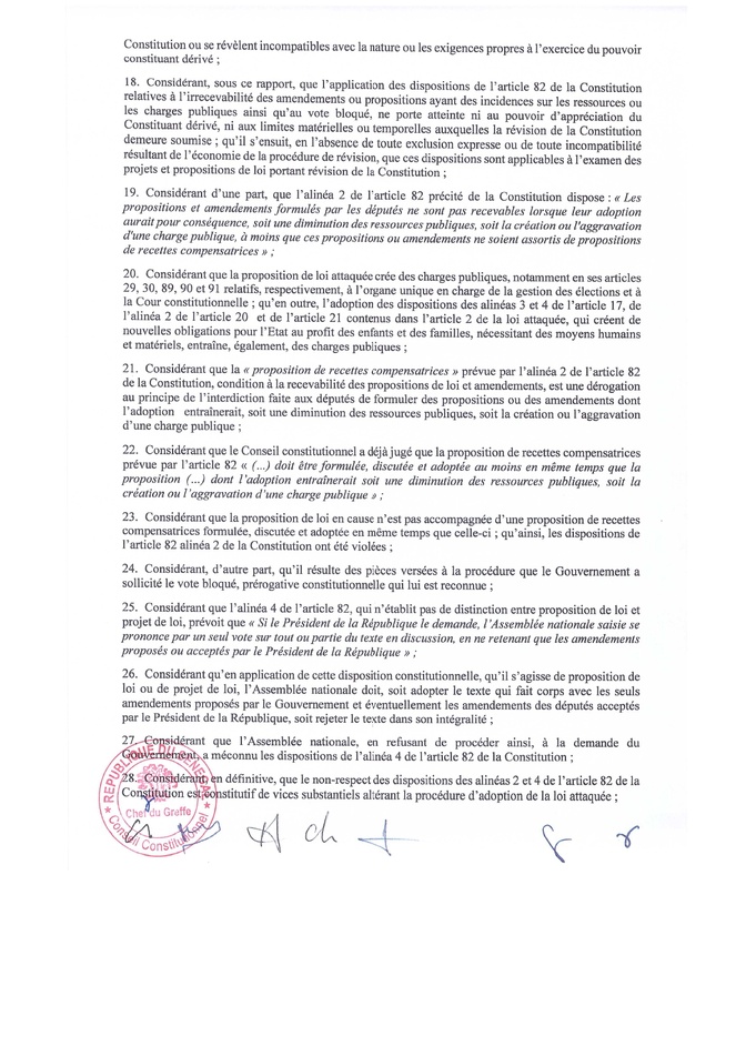 Sénégal: le Conseil constitutionnel invalide la loi de révision constitutionnelle n° 18/2026