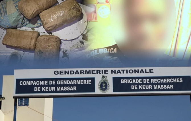 Keur Massar : la Brigade de Recherches interpelle un présumé trafiquant avec près de 800 grammes de drogue