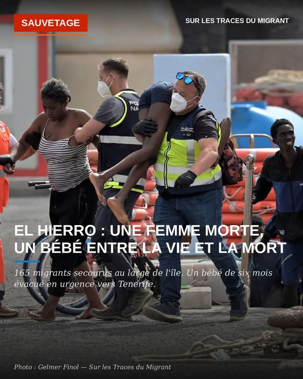Route de l’Atlantique : une femme meurt après l’arrivée d’une pirogue de 165 migrants à El Hierro, un bébé dans un état critique