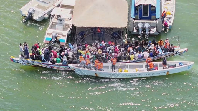 Saloum : 173 candidats à l'émigration irrégulière arrêtés, une pirogue et près de 5 000 litres de carburant saisis