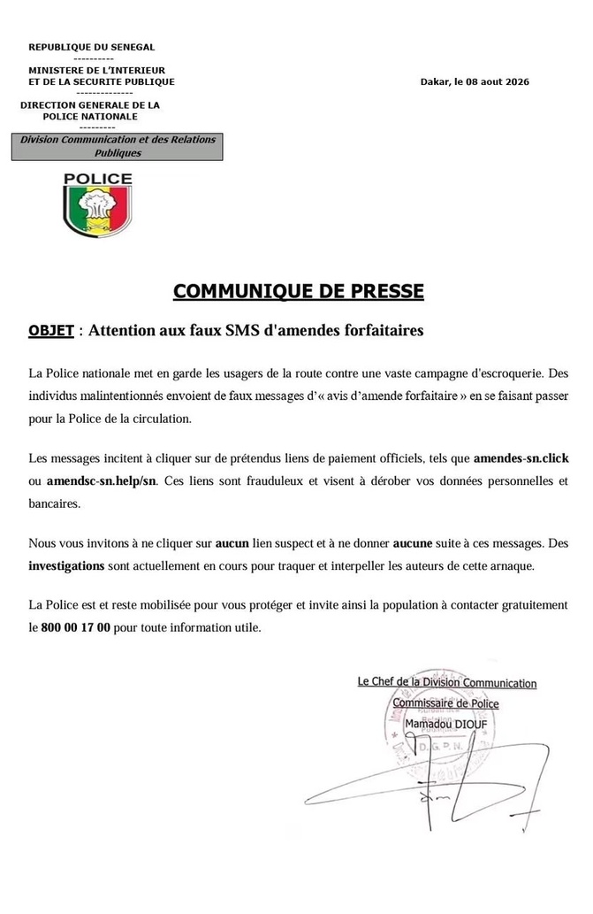 Arnaque aux faux avis d’amende : la Police nationale alerte les usagers de la route