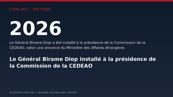 Le Général Birame Diop installé à la présidence de la Commission de la CEDEAO