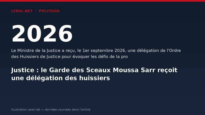 Justice : le Garde des Sceaux Moussa Sarr reçoit une délégation des huissiers