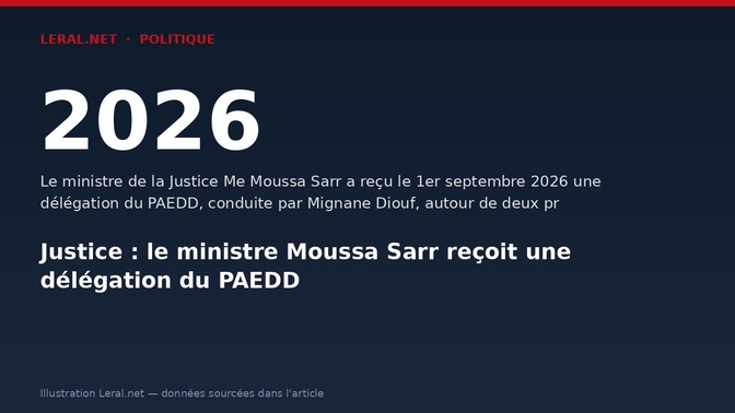 Justice : le ministre Moussa Sarr reçoit une délégation du PAEDD