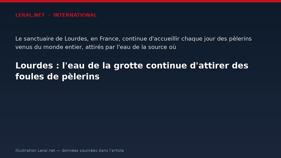 Lourdes : l'eau de la grotte continue d'attirer des foules de pèlerins
