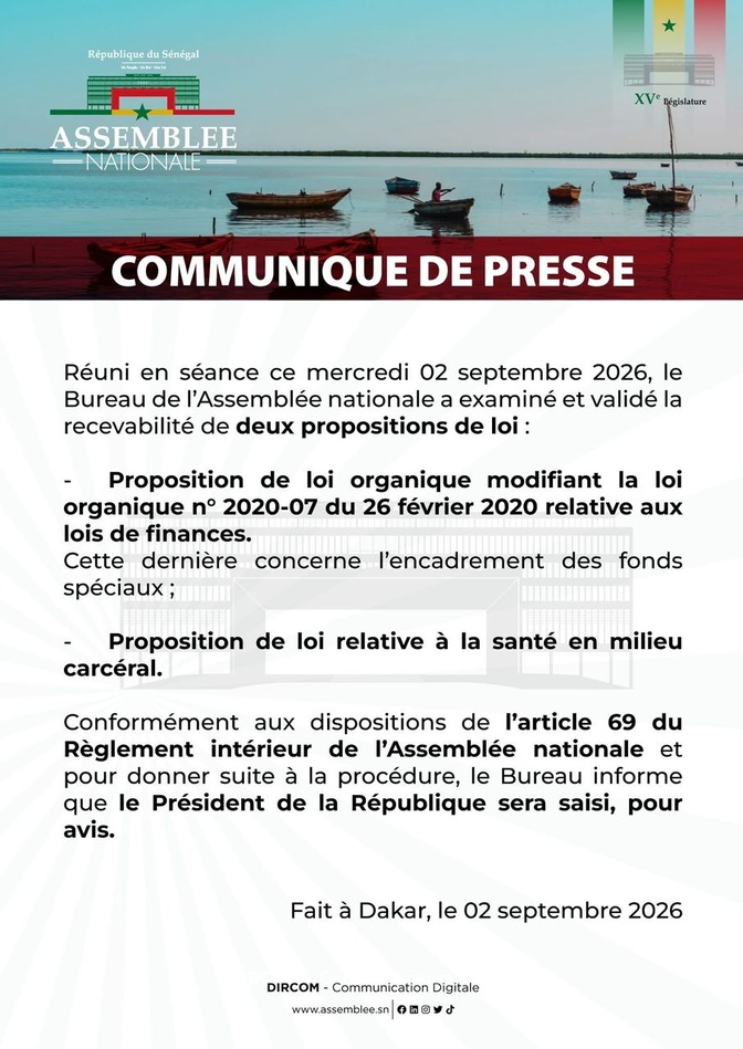 Fonds spéciaux et santé carcérale : Diomaye Faye bientôt saisi par l’Assemblée nationale