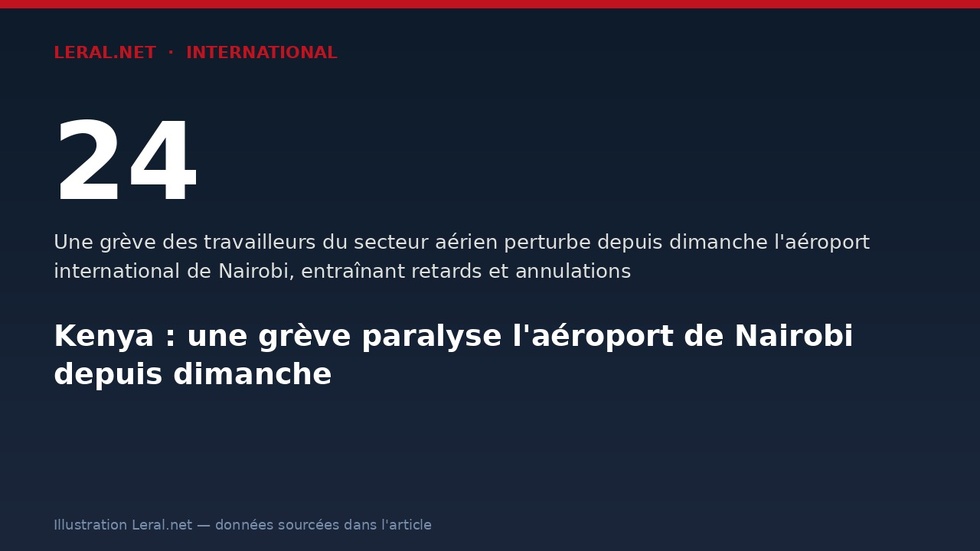 Kenya : une grève paralyse l'aéroport de Nairobi depuis dimanche