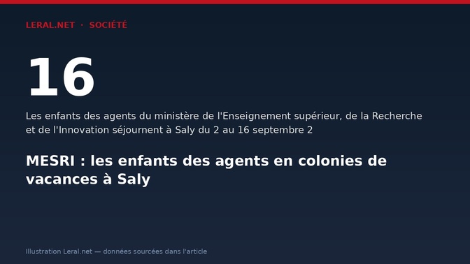 MESRI : les enfants des agents en colonies de vacances à Saly