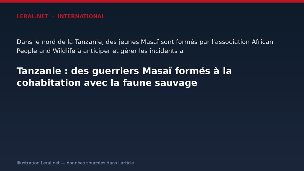 Tanzanie : des guerriers Masaï formés à la cohabitation avec la faune sauvage