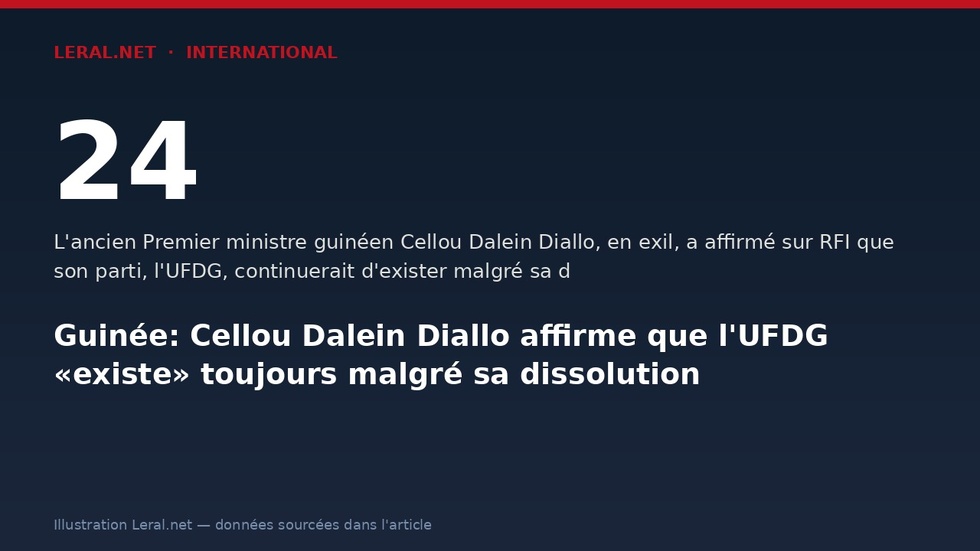 Guinée: Cellou Dalein Diallo affirme que l'UFDG «existe» toujours malgré sa dissolution