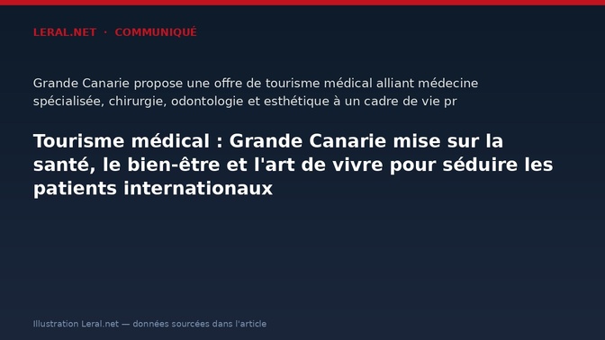 Tourisme médical : Grande Canarie mise sur la santé, le bien-être et l'art de vivre pour séduire les patients internationaux