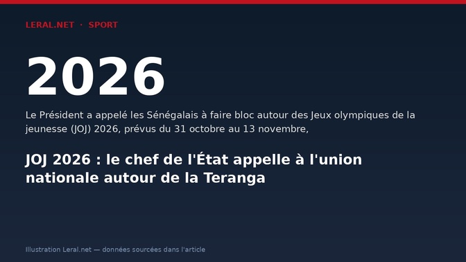 JOJ 2026 : le chef de l'État appelle à l'union nationale autour de la Teranga