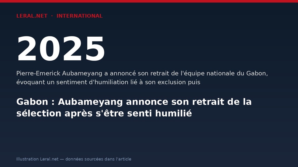 Gabon : Aubameyang annonce son retrait de la sélection après s'être senti humilié