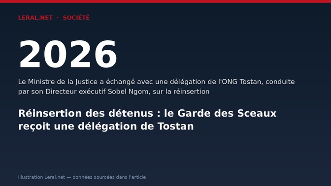 Réinsertion des détenus : le Garde des Sceaux reçoit une délégation de Tostan