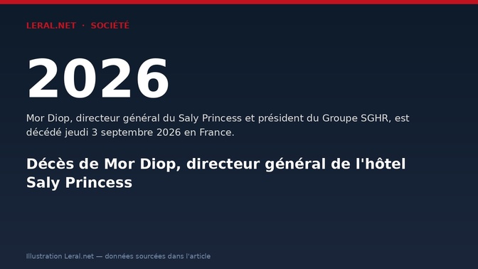 Décès de Mor Diop, directeur général de l'hôtel Saly Princess