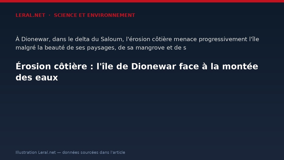 Érosion côtière : l'île de Dionewar face à la montée des eaux