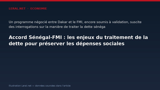 Accord Sénégal-FMI : les enjeux du traitement de la dette pour préserver les dépenses sociales