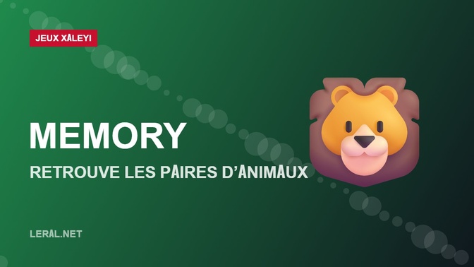 Memory des animaux : retrouve les paires