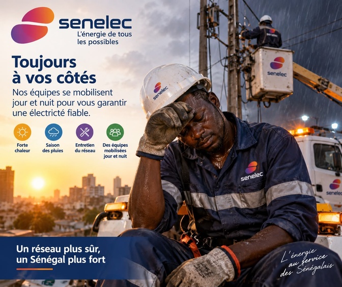 Forte chaleur et saison des pluies : la Senelec mobilisée jour et nuit pour assurer l’électricité aux Sénégalais