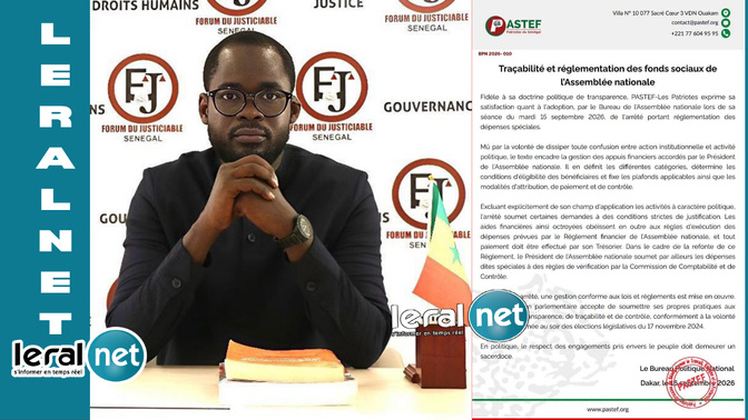 Dépenses spéciales de l’Assemblée : Babacar Ba demande la publication de l’arrêté du Bureau