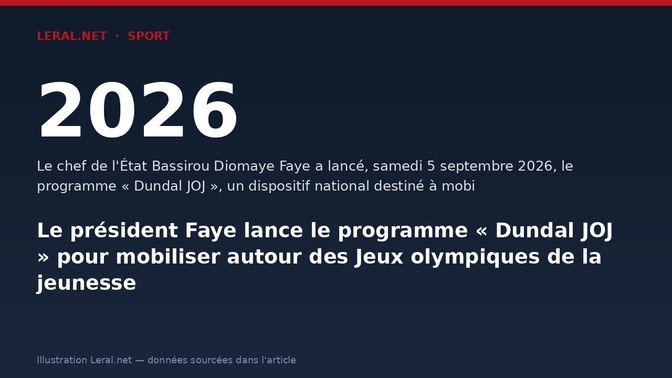 Le président Faye lance le programme « Dundal JOJ » pour mobiliser autour des Jeux olympiques de la jeunesse