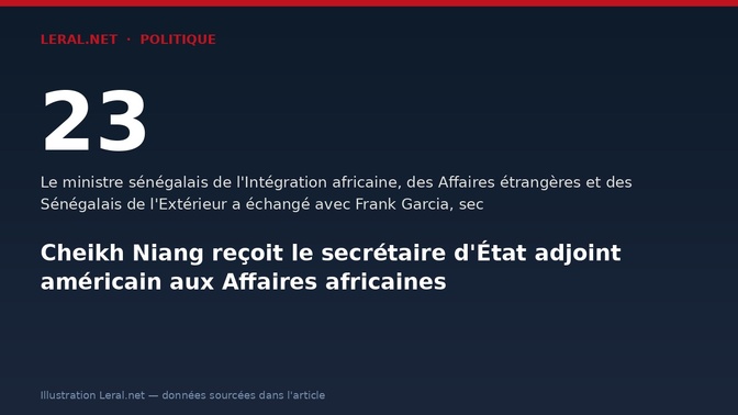 Cheikh Niang reçoit le secrétaire d'État adjoint américain aux Affaires africaines
