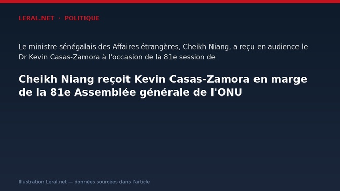 Cheikh Niang reçoit Kevin Casas-Zamora en marge de la 81e Assemblée générale de l'ONU
