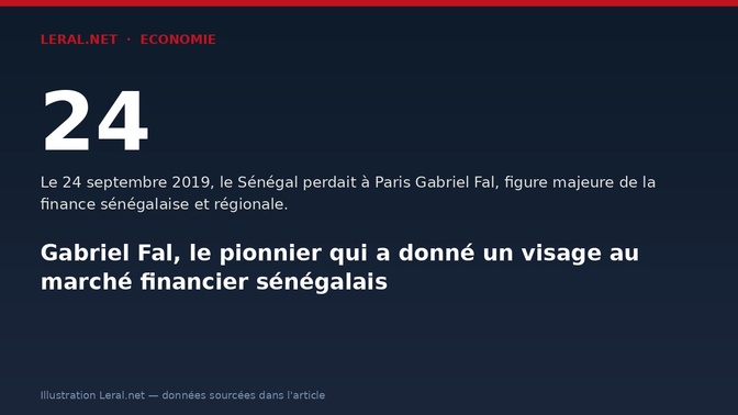 Gabriel Fal, le pionnier qui a donné un visage au marché financier sénégalais