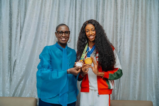 Saly Sarr reçue par la ministre des Sports après son sacre historique