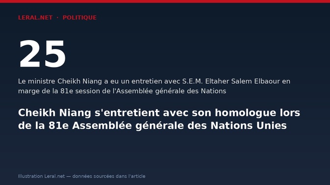 Cheikh Niang s'entretient avec son homologue lors de la 81e Assemblée générale des Nations Unies