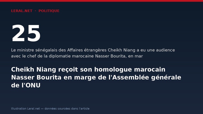 Cheikh Niang reçoit son homologue marocain Nasser Bourita en marge de l'Assemblée générale de l'ONU