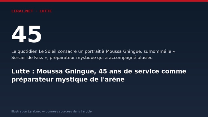 Lutte : Moussa Gningue, 45 ans de service comme préparateur mystique de l'arène