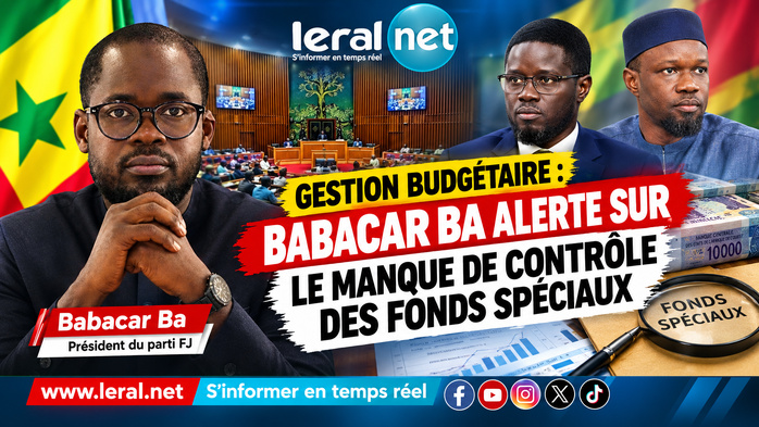 Gestion budgétaire: Babacar Ba alerte sur le manque de contrôle des fonds spéciaux