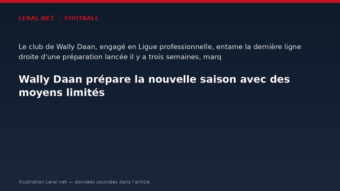 Wally Daan prépare la nouvelle saison avec des moyens limités