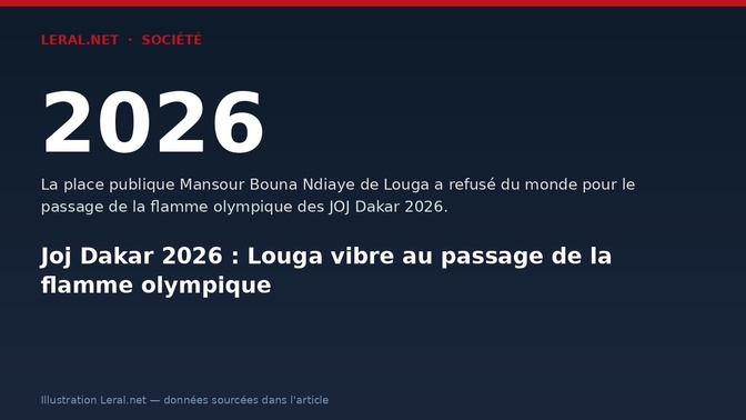 Joj Dakar 2026 : Louga vibre au passage de la flamme olympique