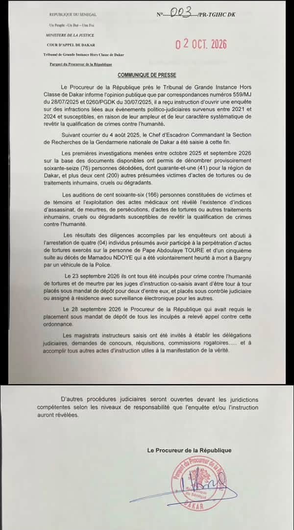 Événements 2021-2024 au Sénégal: Le Forum du Justiciables salue l'enquête et réclame toute la lumière sur l'attentat du bus Tata de Yarakh