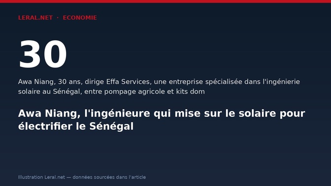 Awa Niang, l'ingénieure qui mise sur le solaire pour électrifier le Sénégal
