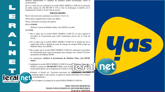 ​Free Sénégal : un litige pour licenciement abusif porte sur 100 millions de FCFA