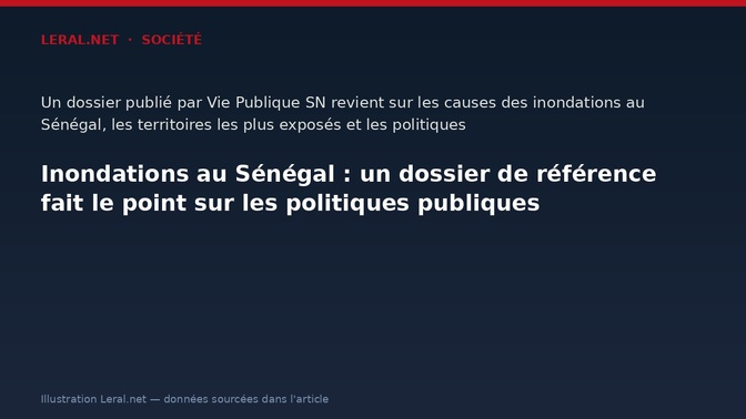 Inondations au Sénégal : un dossier de référence fait le point sur les politiques publiques