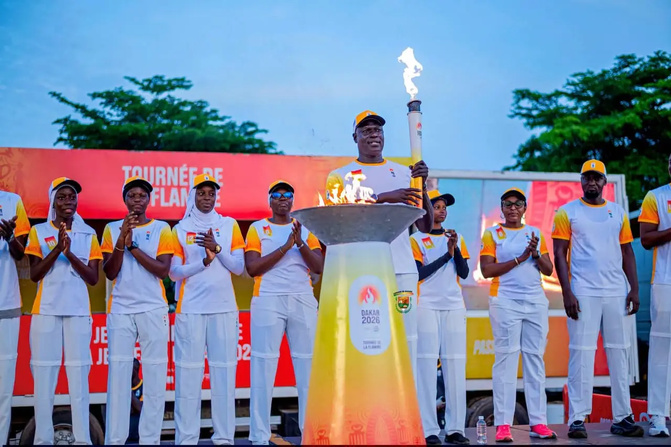 La Flamme olympique des JOJ Dakar 2026 fait escale à Kaolack